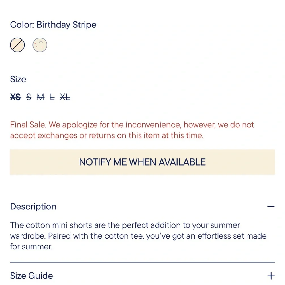 Parke Birthday Stripes Cotton Shorts Size Large - Picture 8 of 11